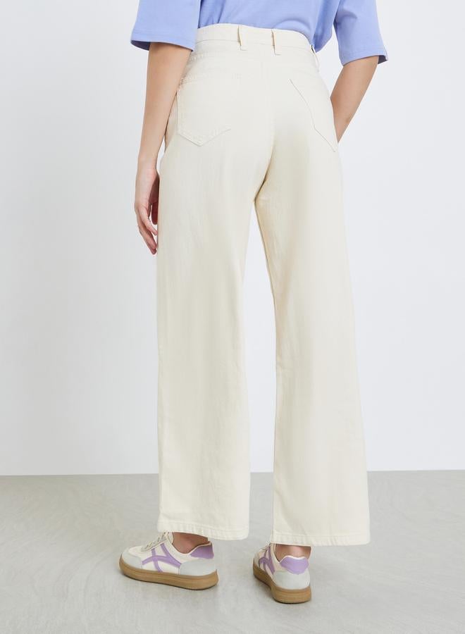 ستايلي جينز بخصر عالي وقصة واسعة من الأسفل - Image 3